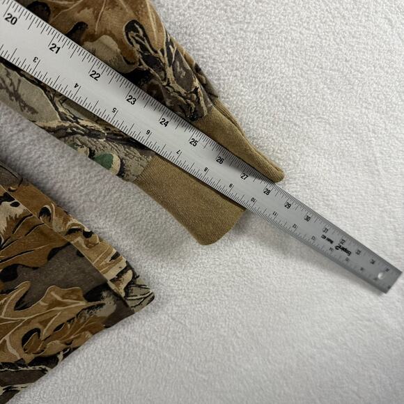 Vintage Camo Shirt Men's Medium Brown Green Advantage made In USA Blank 90s Crew - Picture 5 of 10